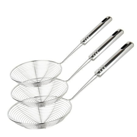 

Skimmer Spoon Stainless Steel Mesh Spoon for Frying and Cooking with Long Handle