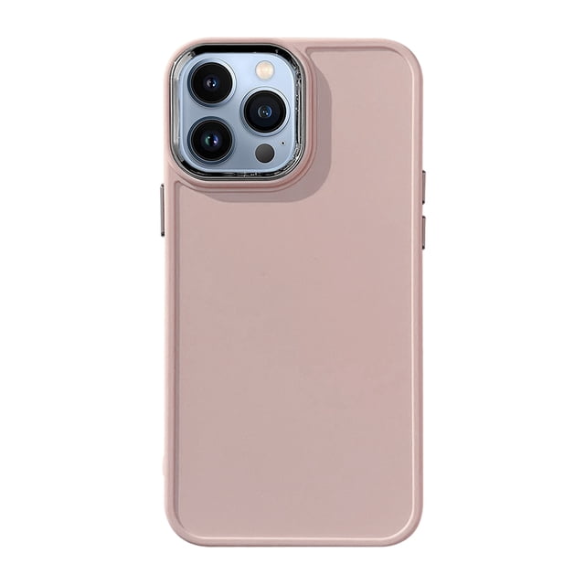 Desiderio 1 funda para teléfono con lente galvanizada para Apple 13Pro (solo funda incluida), rosa