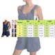 thumbnail image 4 of Mono corto de verano informal con botones para mujer - Poliéster, sin mangas, pantalón corto ancho - S-XXL, 4 of 5