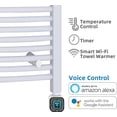 thumbnail image 2 of HEATGENE Smart Towel Warmer with Timer and Temperature Control, Large Smart Liquid Filled Towel Rails, Plug-in/Hardwired Towel Heater Compatible Gloss White, 2 of 9