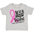 thumbnail image 3 of Inktastic Never Stop Fighting Breast Cancer Awareness Boys or Girls Toddler T-Shirt, 3 of 5