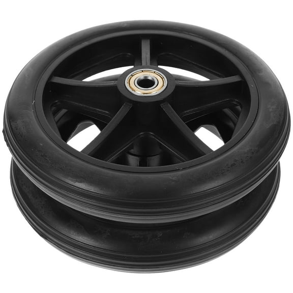 ROSENICE  2 Pcs Replacement Wheelchair Wheels Front Elderly Office