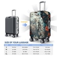 thumbnail image 3 of Salouo Moon Flower White Owl Pattern Travel Dust-proof Suitcase Cover, Softside Suitcase Protector Luggage Cover Protector for 18-32inch ,Not Included Suitcase, 3 of 8