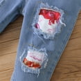 thumbnail image 2 of PatPat 2pcs Baby Girl Clothes 95% Cotton Jeans and Short-sleeve Top Set, 9-12 Months, 2 of 10