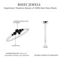 thumbnail image 6 of Rosec Jewels Black Onyx Promise Ring for Women, Minimal Cluster Ring (0.6 CT, AAA Quality), 18K White Gold, US 11.00, 6 of 9