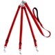 thumbnail image 4 of Correa para perro (roja), 1 Uds., correa para perro, 3 correas desmontables para perro, acoplador Triple ajustable, cuerda de tracción para caminar ER, 4 of 5