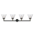 thumbnail image 3 of Innovations Lighting  Cone 4 Light 44" Bath Vanity Light Clear/Black Antique Brass, 3 of 5