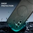 thumbnail image 6 of ELEHOLD PU Leather Case For Samsung Galaxy S24 FE Slim Magnetic Shockproof Cover, [MagSafe Compatible], [Lens&Screen Protection], Drop protection Case - Gray, 6 of 11