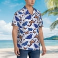 thumbnail image 4 of Haiem Butterflies1 Printed Hawaiian Shirt for Men - Men’s Casual Beach Summer Shirts - Stretch Fabric with Modern Fit-Medium, 4 of 7