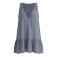 thumbnail image 5 of Admvng Womens Dress Ruffle Hem V Neck Sleeveless Lace-Up Casual Summer Dress, 5 of 7
