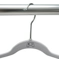 thumbnail image 5 of Simplify Kid's Velvet Clothing Hangers with Gaming Controller Icon, 25 Pack, Light Grey, 5 of 8