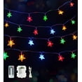 thumbnail image 1 of WOWMTN 33Ft Multicolor String Star Light Outdoor LED with Remote Battery Operated, 1 of 9