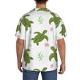 thumbnail image 5 of Vsdgher Cute Turtle Print Men's Wrinkle Free Untucked Cuban Shirt Business Casual Button Down Shirts Short Sleeve Shirt, 5 of 7