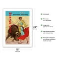 thumbnail image 2 of Mexico City - Bullfight Matador - Western Air Lines - Vintage Airline Travel Poster by José Maria Tuser Vázquez c.1960s - Bamboo Fine Art 290gsm Paper Print (Unframed) 18x24in, 2 of 4