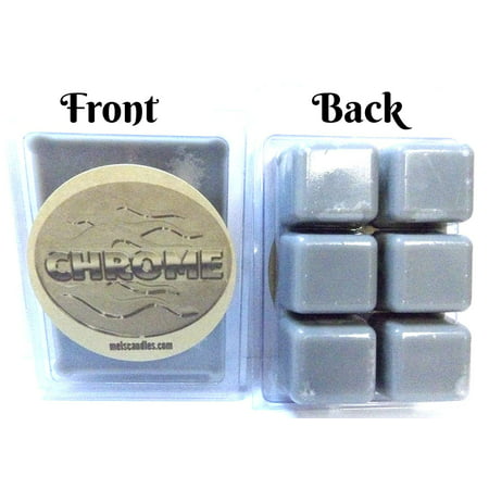Mels Candles and More Chrome (Type) 3.2 Ounce Pack of Soy Wax Tarts (6 Cubes Per Pack) - Scent Brick, Wickless