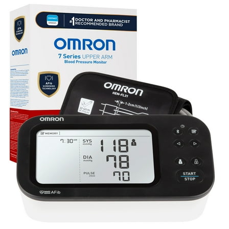 OMRON 7 Series Upper Arm Blood Pressure Monitor and Arm Cuff with AFib Detection for Home Use