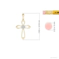 thumbnail image 3 of ANGARA Natural Diamond Open Cross Pendant in 14K Yellow Gold for Women (Size-1.25mm| Color-H| Clarity-SI2) | April Birthstone, Anniversary, Jewelry Gift for Women | Natural Diamond Necklace, 3 of 7