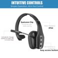 thumbnail image 5 of Conambo Auriculares Bluetooth con micrófono Trucker Auriculares Bluetooth con CVC8.0 Tres micrófonos Cancelación de ruido 35 horas de conversación HD Auriculares inalámbricos manos libres con botón de, 5 of 5