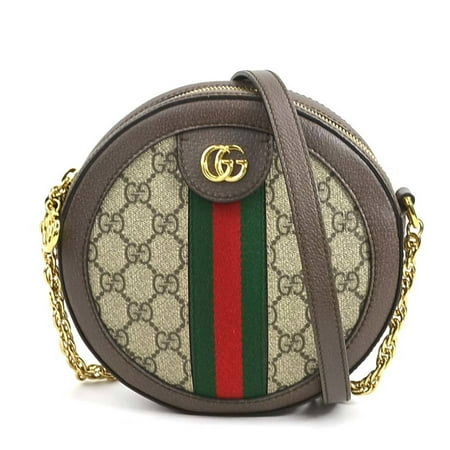Pre-Owned GUCCI Shoulder Bag GG Supreme Leather Beige Brown Gold Women's 550618 e58836i (Good)