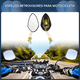 thumbnail image 5 of Espejo Laterales Retrovisor Universal Para Motocicleta 1 Par Araña Lab.G, Negro Dorado, 5 of 5