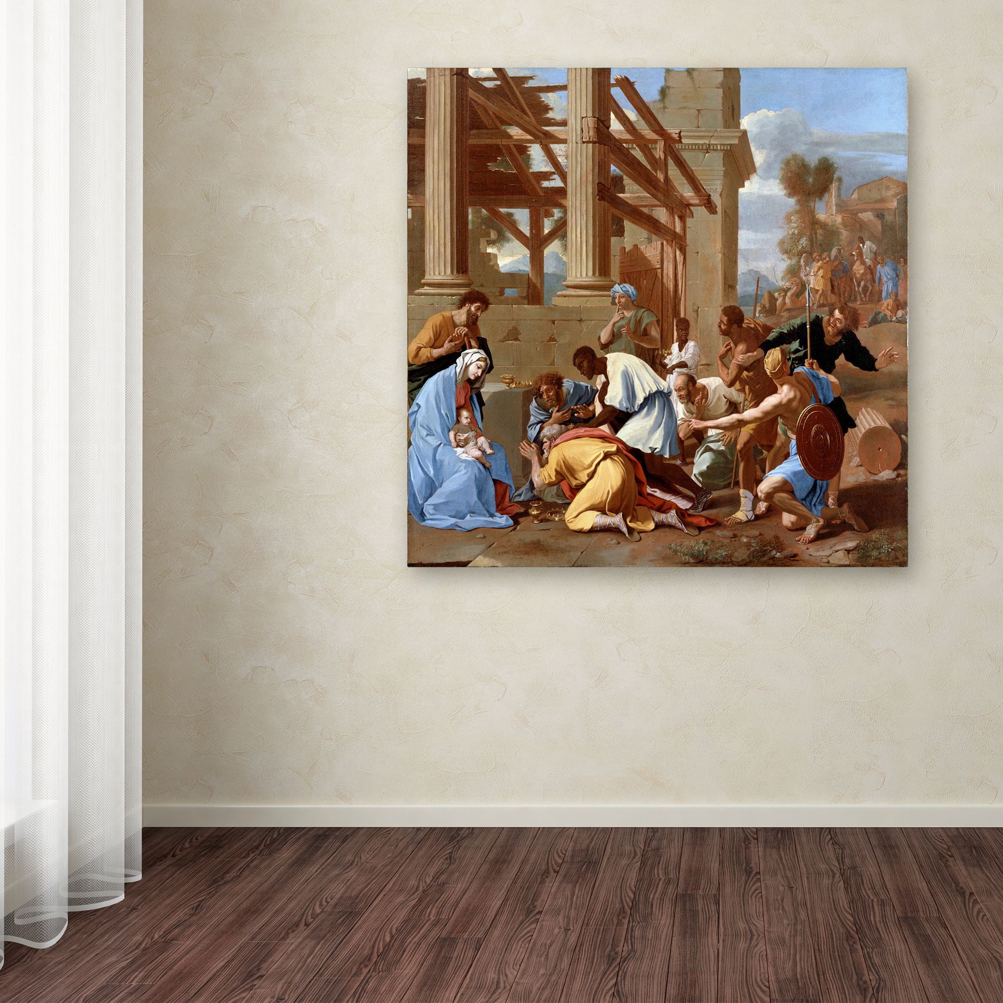 Trademark Fine Art 'The Adoration Of The Magi' Canvas Art by Nicolas Poussin