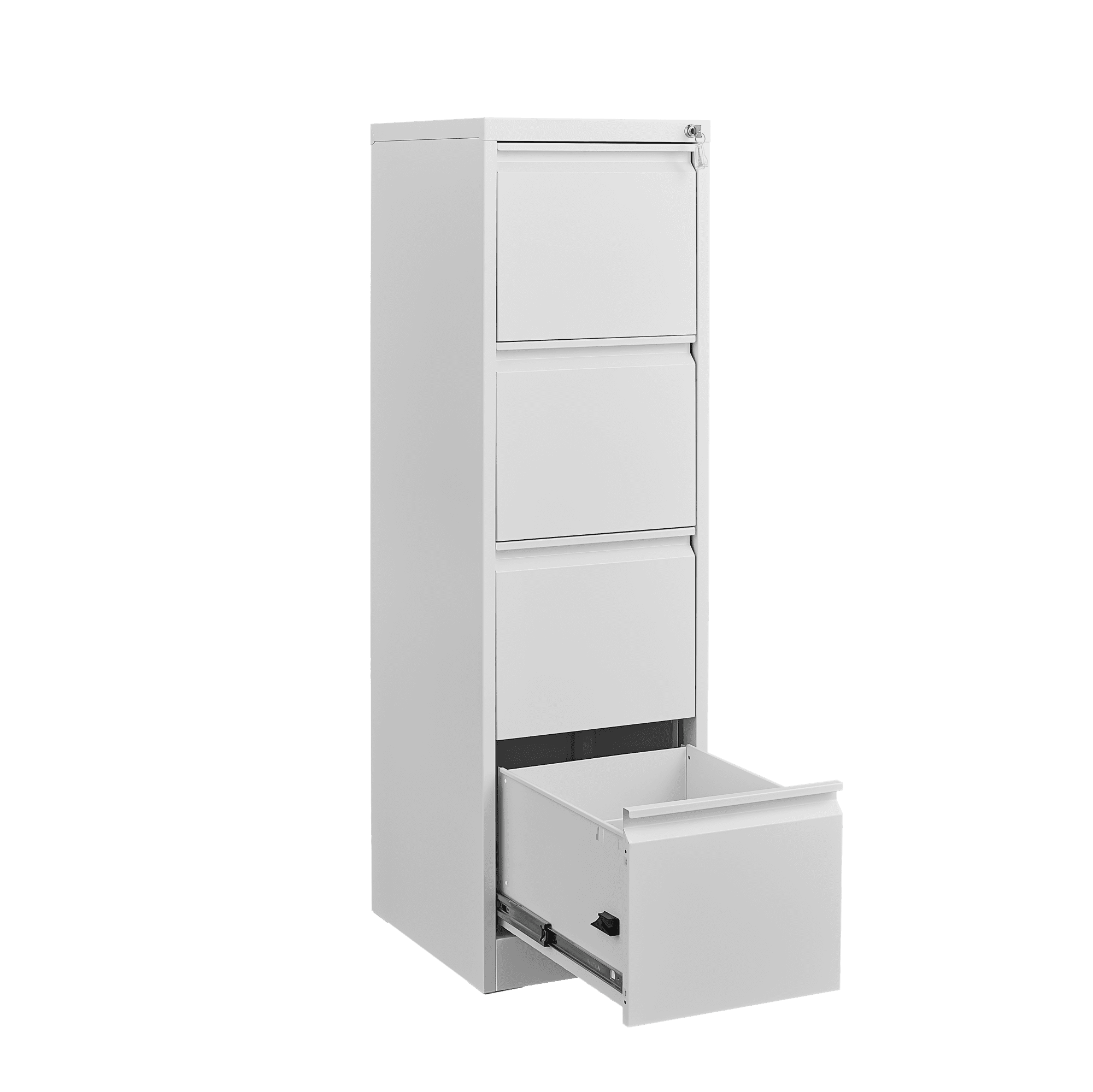 Dtwnek 4 Drawer File Cabinet with Lock, Metal Vertical File Storage Cabinet Office Home Steel Cabinet for A4/Letter Size, White