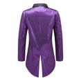 thumbnail image 4 of Chaqueta de traje de cola de golondrina con lentejuelas para hombre, abrigo de vestir de esmoquin para espectáculo de fiesta, 4 of 4