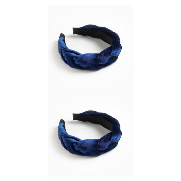 Qarigey Diadema de terciopelo trenzado, diademas anchas de estilo bohemio para mujer, aro para el pelo, banda para la cabeza de invierno, Type3 NO3