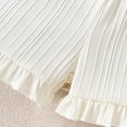 thumbnail image 6 of Toddler Girls Summer Outfit Sleeveless Ruffle Top and Elastic Shorts Set Kids Short Set for 1-8 Years 7-8Years White, 6 of 8