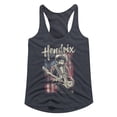 thumbnail image 1 of Jimi Hendrix Flag Navy Heather Women's Racerback Tank Top, 1 of 2