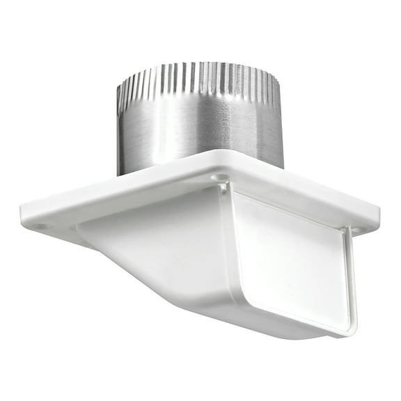 Lambro 143WTP 4-In. White Plastic Under Eave Vent with Weather Damper