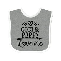 Inktastic Gigi and Pappy Love Me Girls Baby Bib