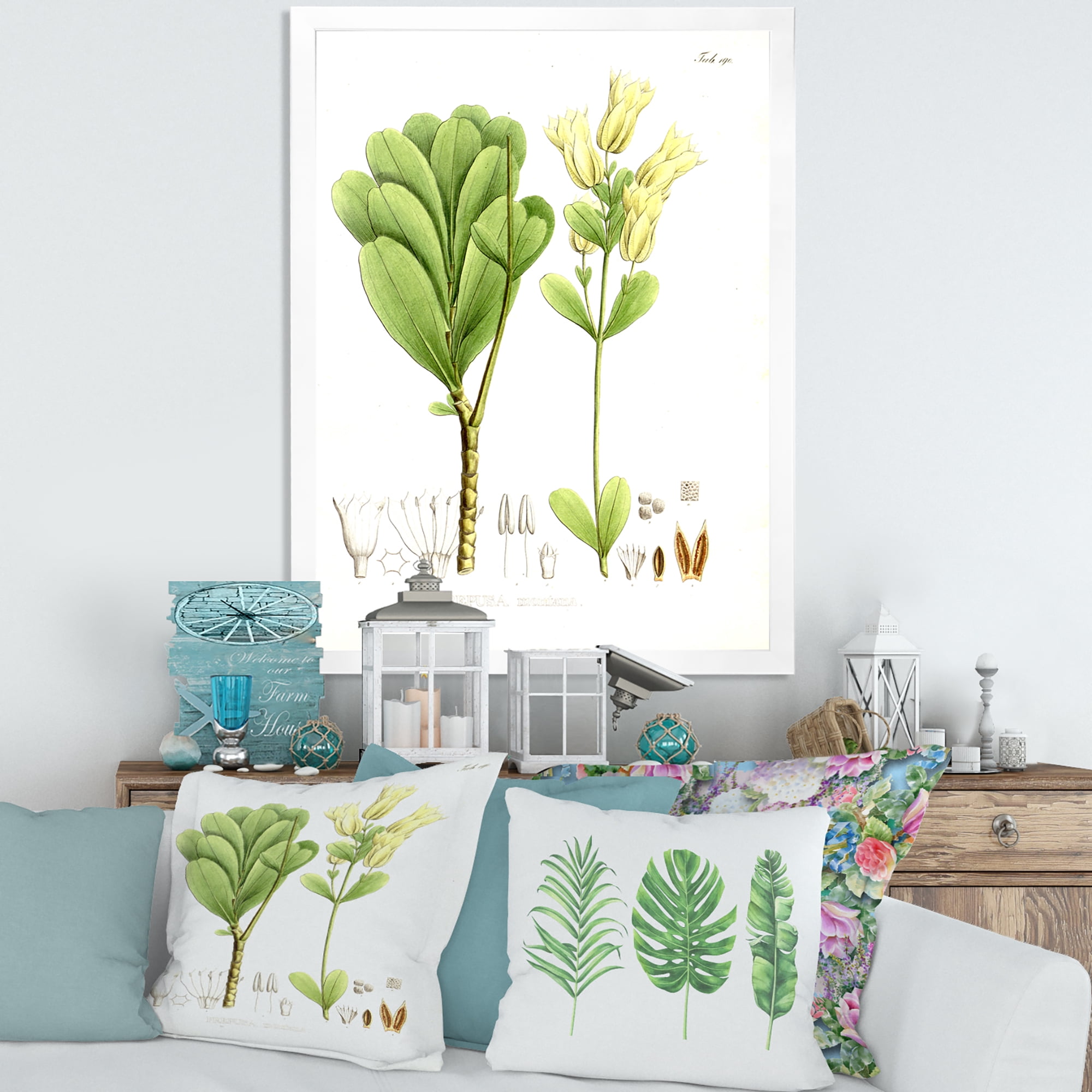 Designart 'Ancient Brazilian Plant III' Traditional Framed Art Print