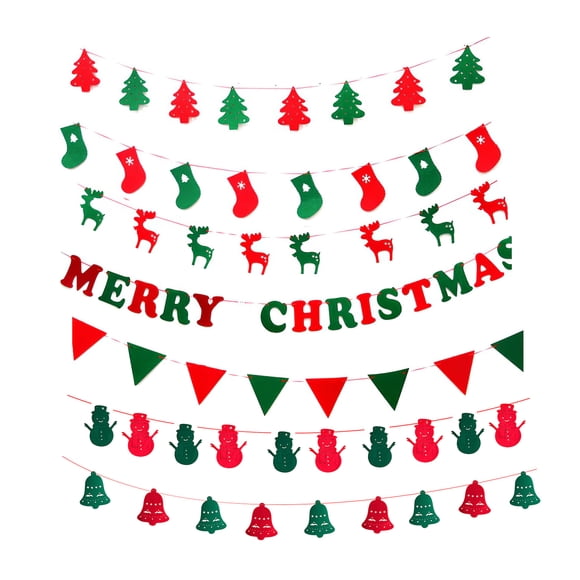 Kit De Decoración De Navidad Moda Elegante Navidad Colgando Remolino Papel Atractivo Navidad Santa Colgando Con Siete Patrones Vogacara HA013021-00