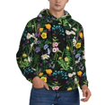 thumbnail image 2 of Wukai Chamomile Print Men Hoodies Fleece Sweatshirts Long Sleeve Sweaters Pullover Fall Outfits Winter Clothes-Small, 2 of 7