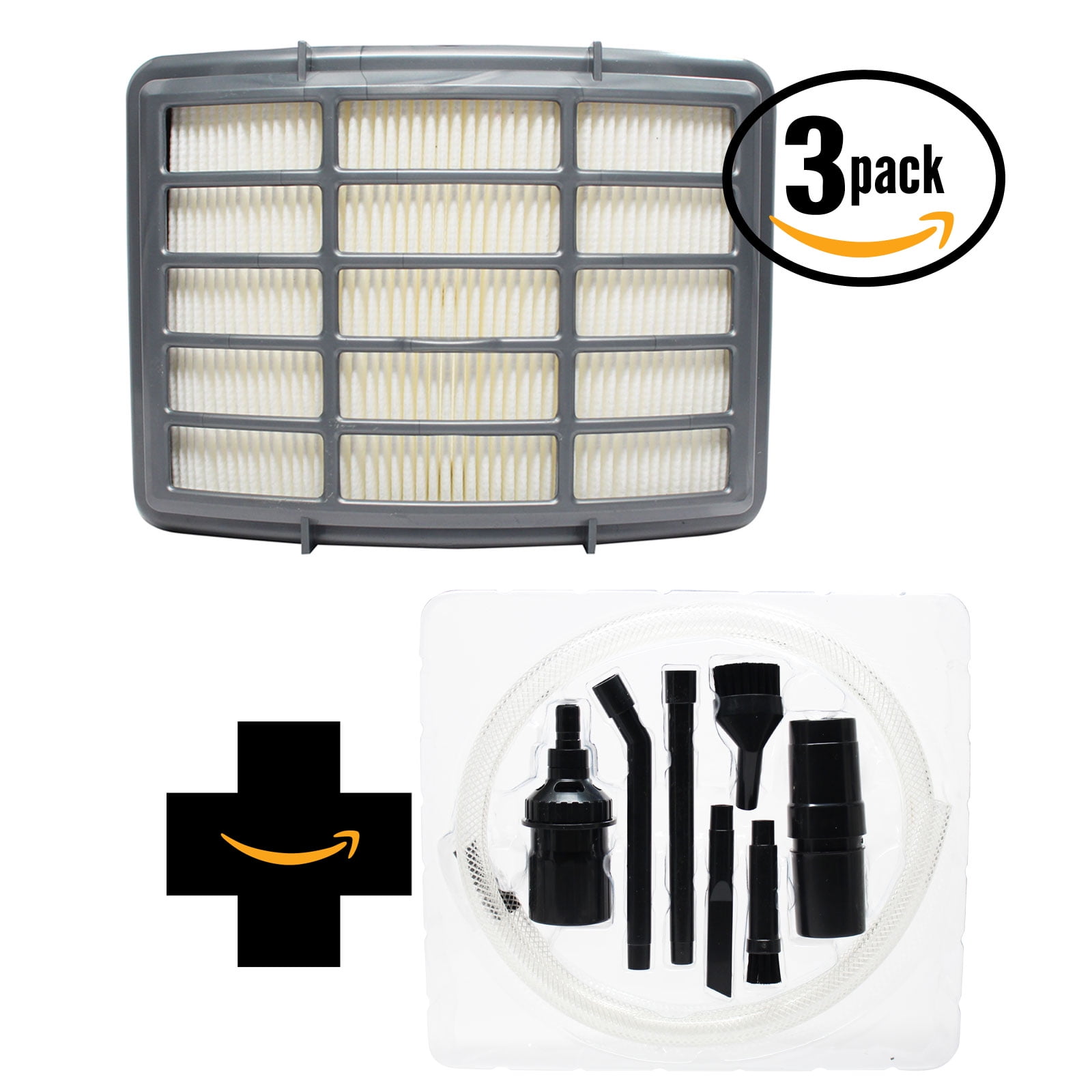 3Pack Replacement Shark NV355 Vacuum HEPA Filter with 7Piece Micro