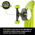 thumbnail image 2 of MORFBOARD Deck Xtension (No Attachments), Reinforced Rails, Built-in Coring Pattern Provides Natural Grip, For Boys or Girls 8 Years and Up, Supports 150 lbs - Chartreuse, 2 of 7