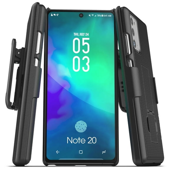 Galaxy Note 20 Belt Clip Case (2020 DuraClip) Slim Cover with Holster for Samsung Note 20 Phone - Black
