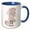 Blue/White, variant on 3drose, Cute Pink Unicorn Monogram Initial J, 15oz Mug