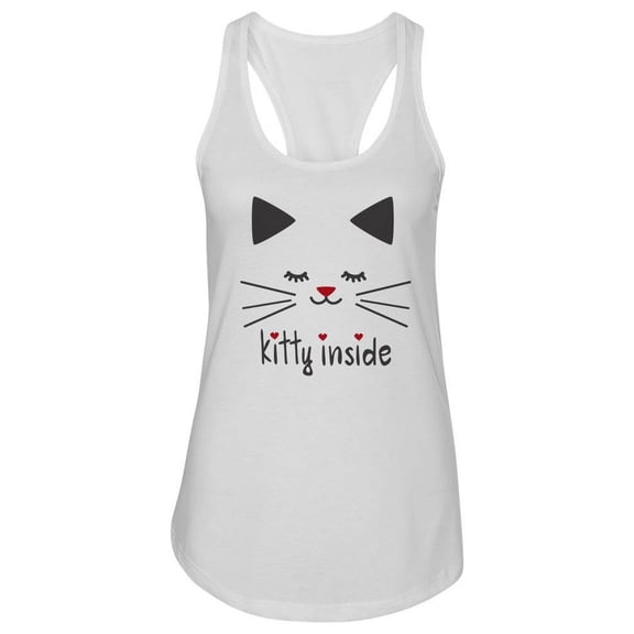 Kitty Inside Cute Design Tank Women -Image by Shutterstock, Female Large