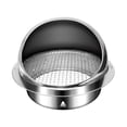 thumbnail image 2 of AFQH Stainless Steel Round Chrome Bull Nosed External Extractor Wall Vent Outlet, 2 of 6