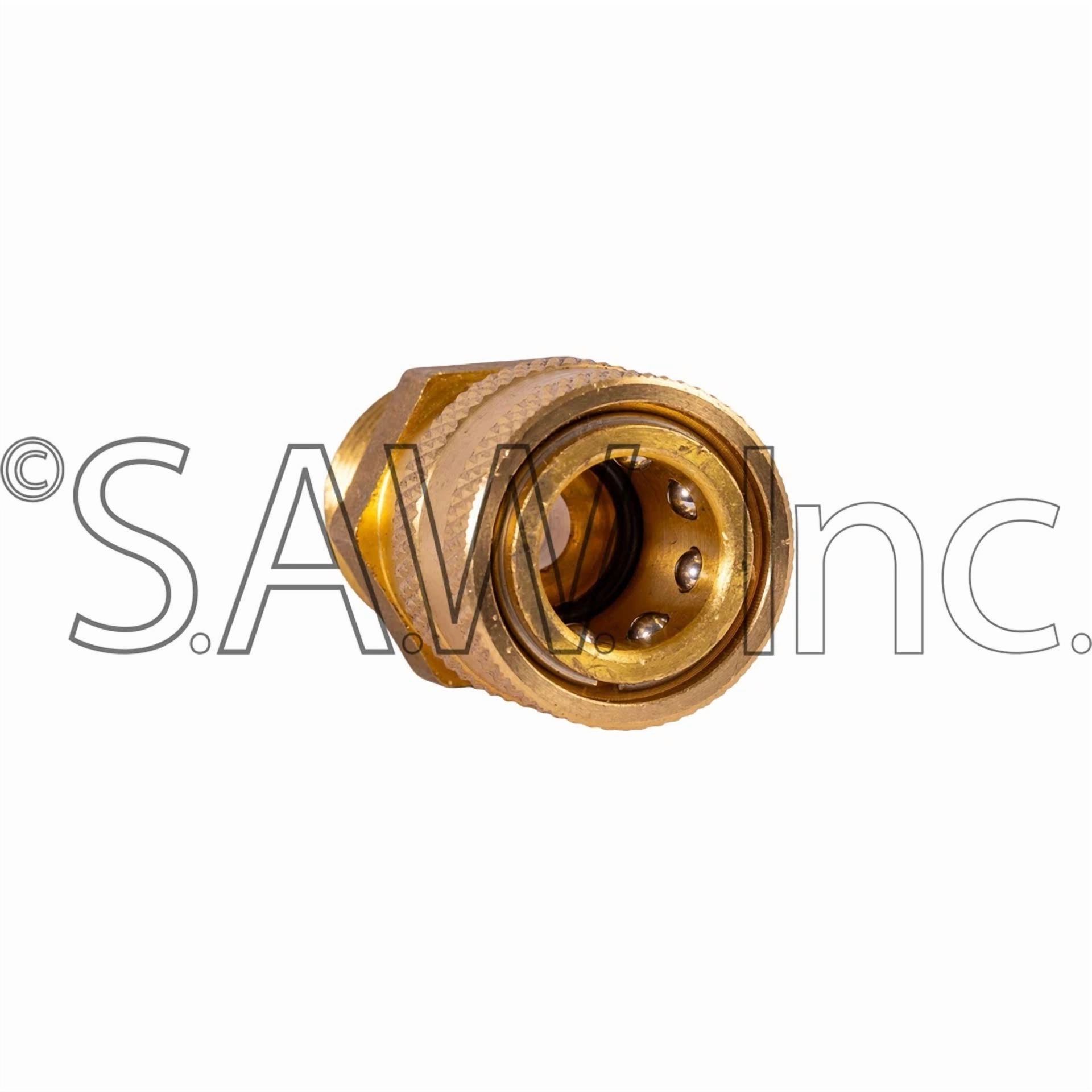 CRESTIN- 24.0447 Mtm Hydro Oem Brass 3/8" Female Quick Connect And Male M22 Hose Adapter