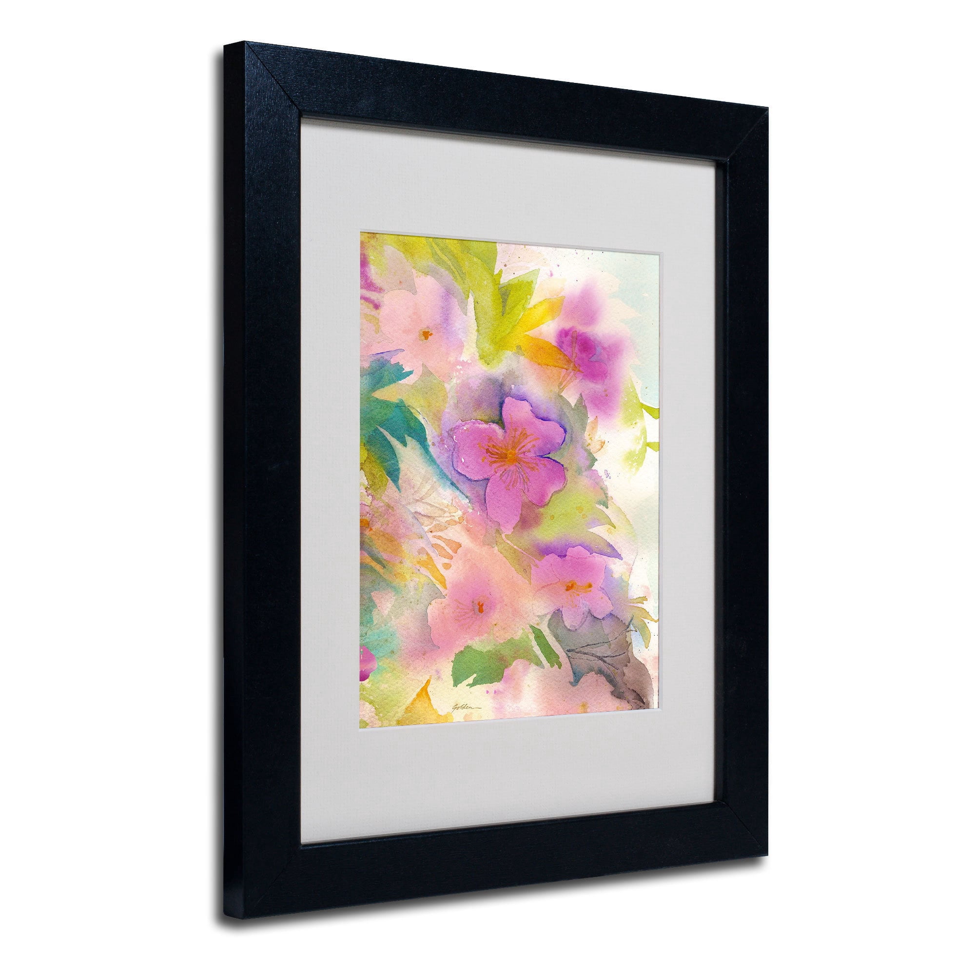 Trademark Fine Art "Cascade" Canvas Art by Sheila Golden, Wood Frame