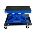 thumbnail image 1 of HPDAVV 1100 lbs Steel Wide Deck ATV Motorcycle Scissor Jack Lift W/ Dolly & Hand Crank, 1 of 12