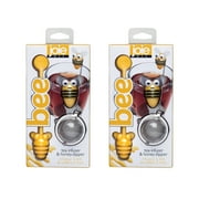 Joie Bumble Bee Tea Infuser Strainer with Silicone Honey Dipper, For Loose Tea and Herbal Tea, BPA Free, Set of 2