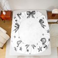 thumbnail image 5 of Castle Fairy Black Ribbon Bow-Tie 4-Piece Full Size Sheets for Kids Girls Women,Kawaii Stars Print Bed Sheets,Dreamy Princess Lightweight Sheet Sets,Super Cozy Room Decor, 5 of 7