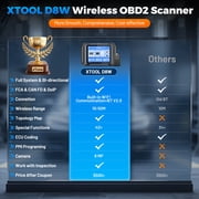 XTOOL D8W Wireless Bidirectional Scan Tool AI-Assisted OBD2 Scanner Diagnostic Tool with Topology Mapping, ECU Cod-ing, 42+ Resets, Crank Sensor Relearn, 3-Year Updates