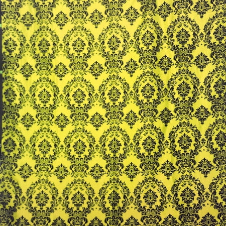 Polyester Taffeta with Velvet Flocked Damask Fabric 58 Wide by 360 (10-Yards) for Arts Crafts & Sewing