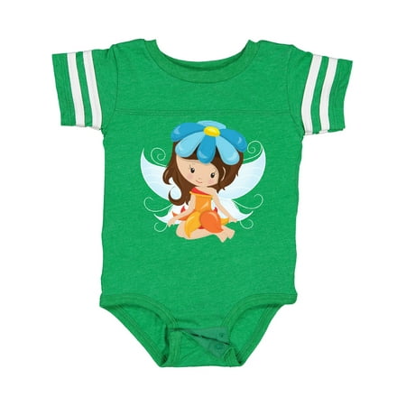 

Inktastic Cute Fairy Magic Fairy Brown Hair Flowers Gift Baby Girl Bodysuit