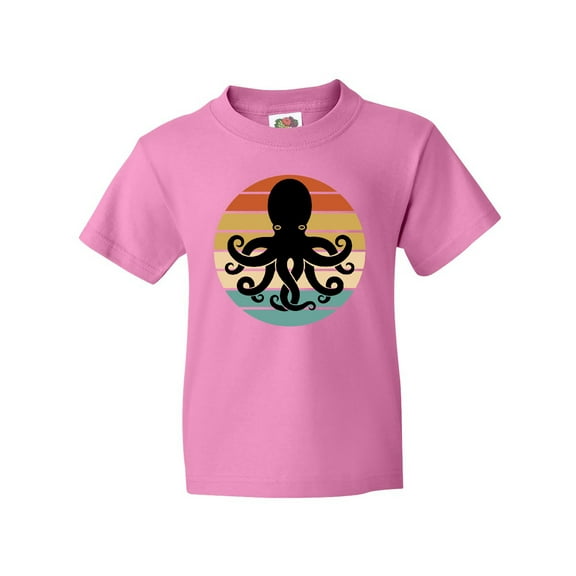 Inktastic Octopus Retro Vintage Sunset Youth T-Shirt